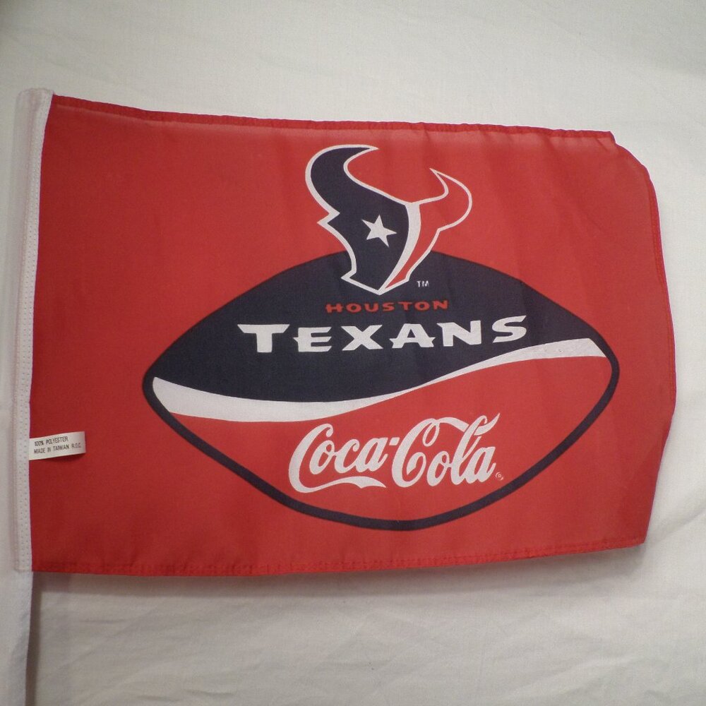 Houston Texans Red Car Flag Coca Cola Texans Logo